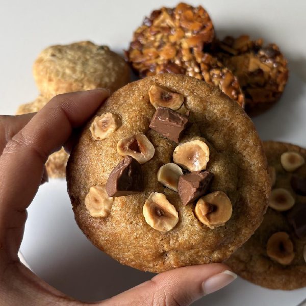 Handmade hazelnut chocolate chip cookies from Crème It Up